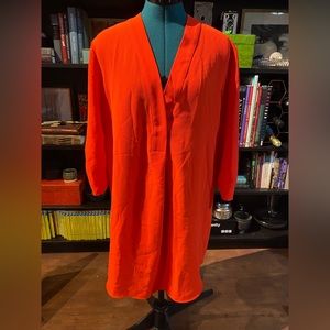 Vibrant orange tunic style shirt or dress for Zara